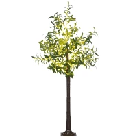 HOMCOM 6ft LED Olive Tree with 300 Warm White Lights, Light up Olive Tree for Indoor, Home, Party, Wedding, Christmas, Green(m-2)