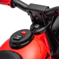 Qaba Ride On Motorcycle, 6V Ride on Bubble Car, 3 Wheeled Electric Motorcycle for Kids w/ LED Headlight, Music, Red(m-9)