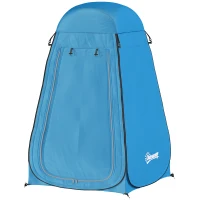 Outsunny Pop Up Shower Tent, Portable Privacy Room for Outdoor Changing, Dressing, Fishing Storage with Carrying Bag, Blue(m-2)