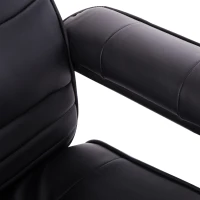 HOMCOM Massaging Faux Leather Recliner Chair and Ottoman Set, Swivel Vibration Massage Lounge Chair with Remote Control for Living Room, Bedroom, or Office, Black(m-8)