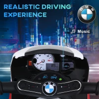 Aosom 6V 3 Wheeled Electric Motorcycle, Kids Motorcycle Licensed BMW with Headlight, Music, Red(m-4)