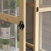 Outsunny Walk-in Polycarbonate Greenhouse Green House with Automatic Temperature Window and Lockable Door, 6.5' x 4' x 6.7'(m-9)