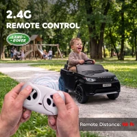 Qaba 12V Electric Car for Kids, Licensed Land Rover Ride on Car with Parent Remote, Soft Start, 4 Wheel Suspension, Black(m-7)