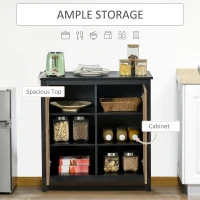 HOMCOM Sideboard Buffet Cabinet, Glass Door Kitchen Cabinet with Storage, Accent Entryway Cabinet with Adjustable Shelf for Living Room, Black Wood Grain(m-4)