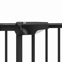 PawHut Baby Gate, Pet Gate with 3 Extensions, Auto-Close, Two-Way Open, Pressure Mounted, 36"H, Black(m-9)