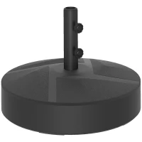 Outsunny Patio Umbrella Base Holder, Heavy Duty Outdoor Umbrella Stand Base, Black(m-11)