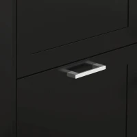 HOMCOM Modern Shoe Storage Cabinet with 3 Flip Drawers for 15 Pairs, Narrow Shoe Organizer for Entryway, Hallway, Black(m-9)