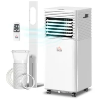 HOMCOM 10000 BTU Portable Air Conditioner with Fan & Dehumidifier Mode, Quiet AC Unit with Remote Control, 24-Hour Timer, White(m-2)