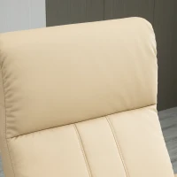 HOMCOM Recliner Chair with Ottoman, Electric Faux Leather Recliner with 10 Vibration Points and 5 Massage Mode, Beige(m-8)