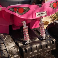 Qaba 24V 2 Seater Ride On Toys, Kids ATV 4 Wheeler with Dual Motors, High & Low Speed for Boys Girls Aged 3-8 Years, Pink(m-8)