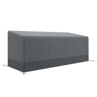 Outsunny Patio Furniture Covers Waterproof for 3 Seater Sofa, 600D Heavy Duty Oxford Outdoor Patio Cover, 75" x 28.3" x 29.9", Grey(m-9)
