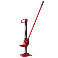 HOMCOM 3 Tonne/6600 lb Farm Jack, 48" High Lift Jack for 4x4 Tractors Trucks Agricultural Lifting, Red(m-9)