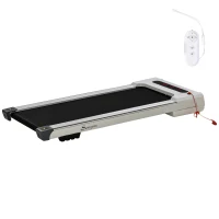 Soozier Compact Walking Pad, 2-in1 Under Desk Treadmill, Walking Jogging Machine with Bluetooth, Remote Control, 12 Pre-Programs, Transport Wheels, Installation-Free, for Home Gym Office(m-16)