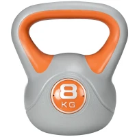 Soozier 18 lb Soft Kettlebell, Sand Filled Weight with Grip Handle, Solid Kettlebell Weight for Full Body Workout, Orange(m-2)