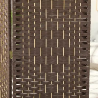 HOMCOM Folding Room Divider Screen 3 Panel 6' Tall Privacy Screen Freestanding Wood Partition for Home Office, Brown(m-8)