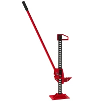 HOMCOM 3 Tonne/6600 lb Farm Jack, 48" High Lift Jack for 4x4 Tractors Trucks Agricultural Lifting, Red(m-2)