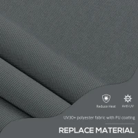 Outsunny 8' x 4' Manual Retractable Awning, Non-Screw Patio Awning, UV Resistant for Window or Door, Dark Gray(m-6)
