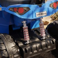 Qaba 24V 2 Seater Ride On Toys, Kids ATV 4 Wheeler with Dual Motors, High & Low Speed for Boys Girls Aged 3-8 Years, Blue(m-8)