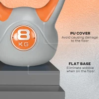Soozier 18 lb Soft Kettlebell, Sand Filled Weight with Grip Handle, Solid Kettlebell Weight for Full Body Workout, Orange(m-6)