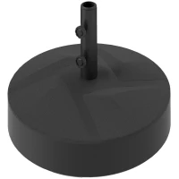 Outsunny Patio Umbrella Base Holder, Heavy Duty Outdoor Umbrella Stand Base, Black(m-1)