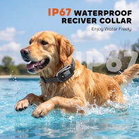 PawHut GPS Dog Training Collar IP67 Waterproof E Collar Remote Rechargeable Black(m-7)