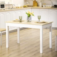HOMCOM Kitchen Table, Dining Table for 4 to 6 People, 46.9" W x 27.6" D x 29.5" H, Oak(m-1)
