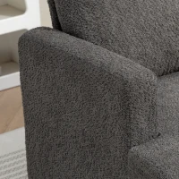 HOMCOM 54.3" Loveseat Sofa, 2 Seater Sofa with Removable Cushions, Small Couch with Solid Wood Frame for Living Room, Dark Grey(m-13)