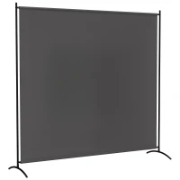 Outsunny Single Panel Room Divider, UV30+ Privacy Screen, Indoor Outdoor Privacy Panel with Stable Base, Dark Grey(m-8)