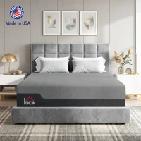 HOMCOM Queen Mattress, 12 Inch Memory Foam Mattress for Pressure Relief, Graphene Gel Cooling Copper Bed in a Box, Made in USA(m-2)