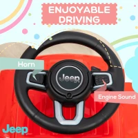 Aosom Kids Ride on Push Car, with Engine Sounds & Under-Seat Storage, Foot-to-Floor Ride on Sliding Car with Horn, Red(m-5)