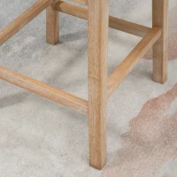 HOMCOM Upholstered Fabric Bar Height Bar Stools, 180° Swivel Nailhead-Trim Pub Chairs, 30" Seat Height with Rubber Wood Legs, Set of 4, Cream(m-9)