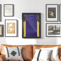 HOMCOM 24" x 32" Acrylic Shadow Box Frame, UV-Resistant Jersey Display Case with T-shirt Hanger and 2 Keys, Black(m-8)