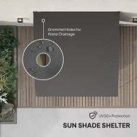 Outsunny 10' x 10' Outdoor Pergola Gazebo, Garden Sun Shade Shelter with Metal Frame for Porch, Patio, Deck, Backyard, Gray(m-6)