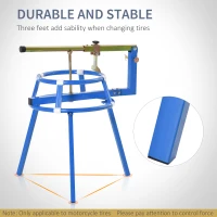DURHAND Motorcycle Tire Changing Stand Durable Steel Machine with Adjustable Bead Popper and Leverage Handle for 16" - 24" Multi Size(m-4)