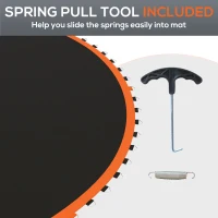 Soozier Trampoline Replacement Mat, Fits 14' Trampoline w/ 80 V-Hooks & 5.5" Springs (Spring & Frame not Included), Orange(m-6)