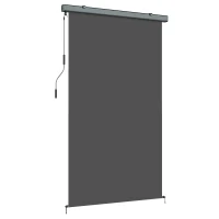 Outsunny Cordless Roller Shade, Outdoor Blinds Cordless Roll Up Shade, UV Protection Waterproof, 98" L x 63" W, Dark Grey(m-2)