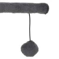 PawHut Floor-to-Ceiling Cat Tree 88.6"-100.4" Adjustable, 5-Level Cat Tower with Hammock, 3 Sisal Scratching Posts, Toy Ball(m-11)