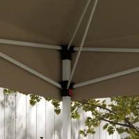 Outsunny 13' x 13' Pop Up Canopy Tent with Height Adjustable, Carry Bag for Outdoor, Garden, Patio, Beige(m-8)