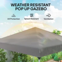 Outsunny 10' x 10' Pop Up Canopy with Sidewalls, Roller Bag, Height Adjustable Instant Tent for Outdoor, Garden, Patio, Grey(m-6)