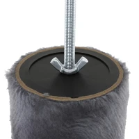 PawHut Floor-to-Ceiling Cat Tree 88.6"-100.4" Adjustable, 5-Level Cat Tower with Hammock, 3 Sisal Scratching Posts, Toy Ball(m-10)