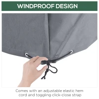 Outsunny Patio Furniture Covers, Waterproof, Windproof and Anti-UV 300D Oxford Fabric Large Outdoor Furniture Cover for Outdoor Sectional Sofa Set, 97" x 65" x 26", Grey(m-5)