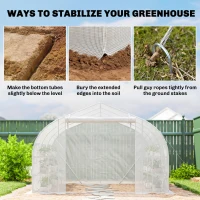 Outsunny 10'x11'x6' Walk-in Tunnel Greenhouse with Shelves, Mesh Door and Windows, Plant Hot House with PE Cover, White(m-9)