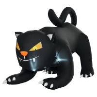 HOMCOM 4Ft Tall Halloween Inflatable Black Cat Airblown Outdoor Yard Decoration Holiday Garden Decor(m-2)