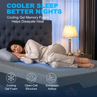 HOMCOM King Mattress, 14 Inch Memory Foam Mattress for Pressure Relief, Graphene Gel Cooling Copper Bed in a Box, Made in USA(m-4)