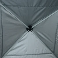 Outsunny 10' x 10' Easy Pop Up Canopy Gazebo Party Tent Shelter - White(m-7)