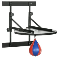 Soozier Adjustable Speed Bag Platform, Wall Mounted Speed Bag Boxing, 360° Swivel Training Equipment for Home, Gym(m-9)