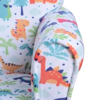 Qaba Kid's Sofa Armchair with Dinosaur Design and Thick Padding(m-8)