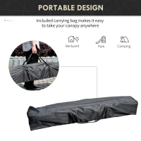 Outsunny 13' x 13' Pop Up Canopy Tent with Height Adjustable, Carry Bag for Outdoor, Garden, Patio, Beige(m-5)