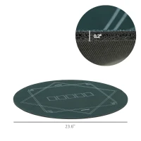 Soozier Poker Mat Texas Hold'em Poker Table Top with Non-Slip Bottom Dark Green(m-3)