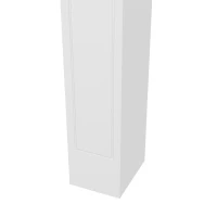 HOMCOM Freestanding Fireplace Surround, Modern Fireplace Mantel with Leg for Electric Fireplaces, 44.7" W x 40" H, White(m-9)